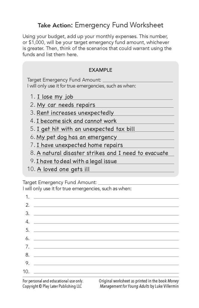 money management worksheets for kids