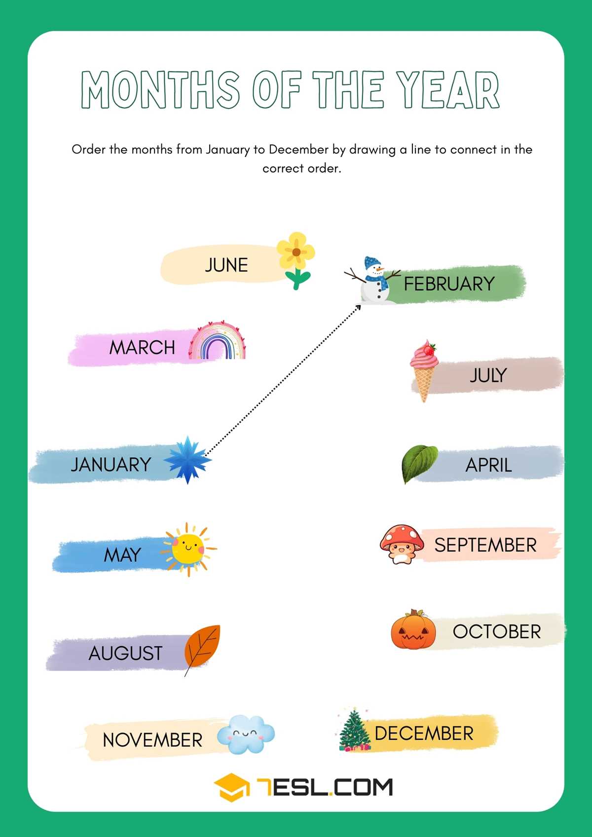 month of the year worksheet
