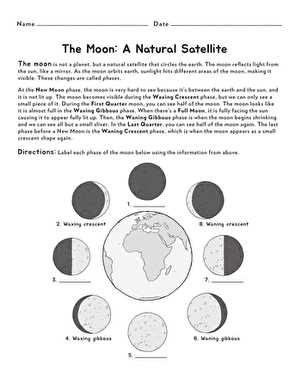 moon worksheets