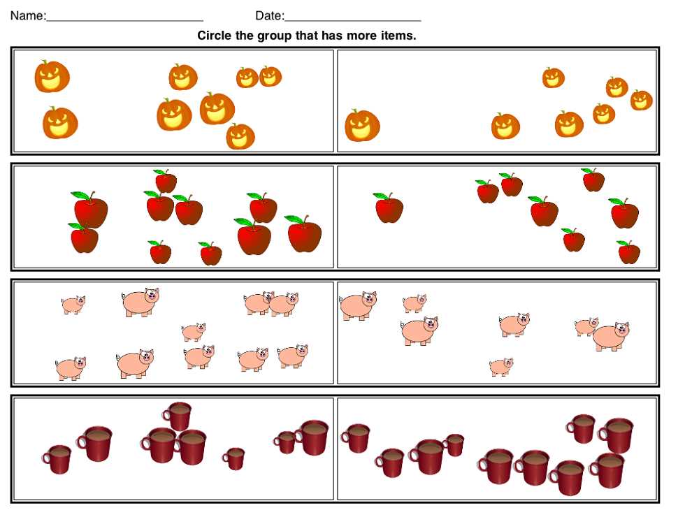 more less worksheets