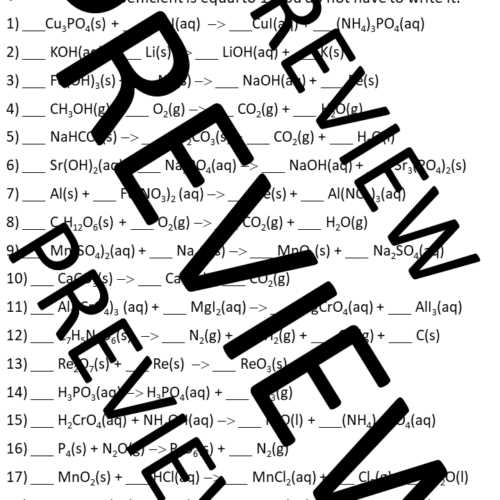 chem worksheet 15 2