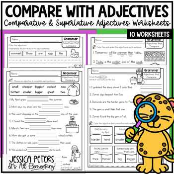 comparative adjectives er worksheet