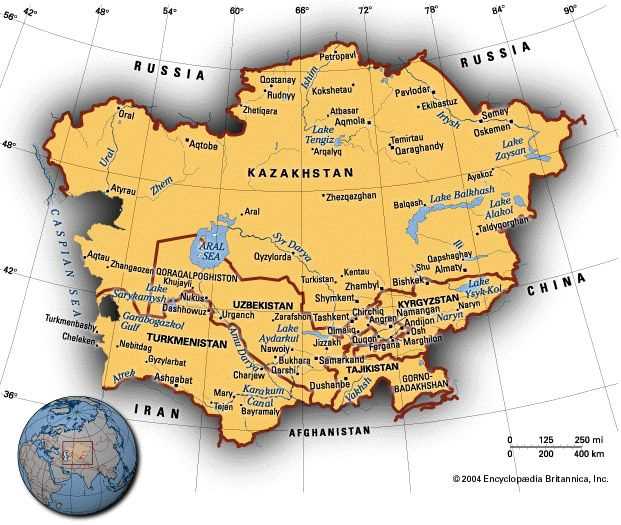 central asia worksheets