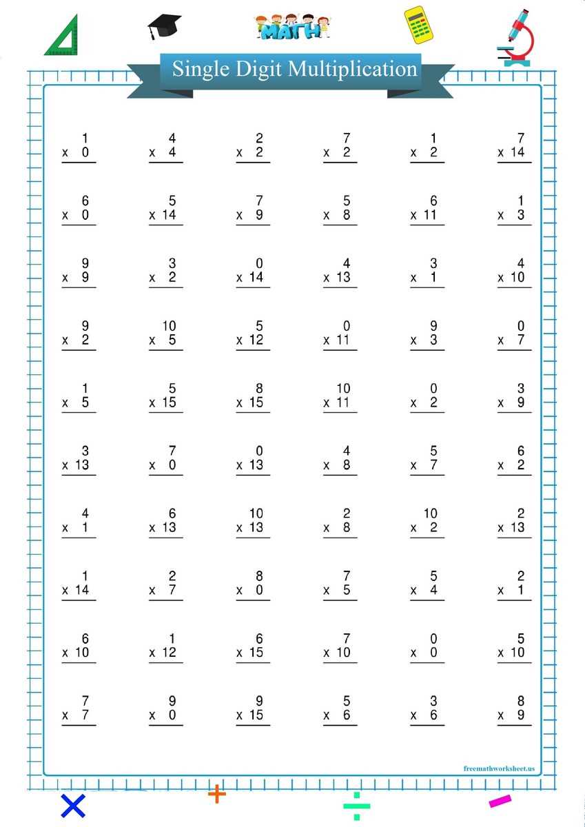 multi digit multiplication worksheet