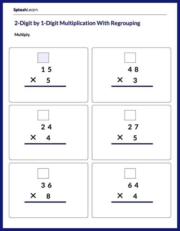 multiplication 2 by 1 worksheets