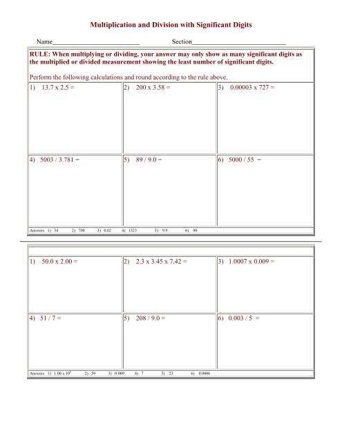 multiplication and division with scientific notation worksheet
