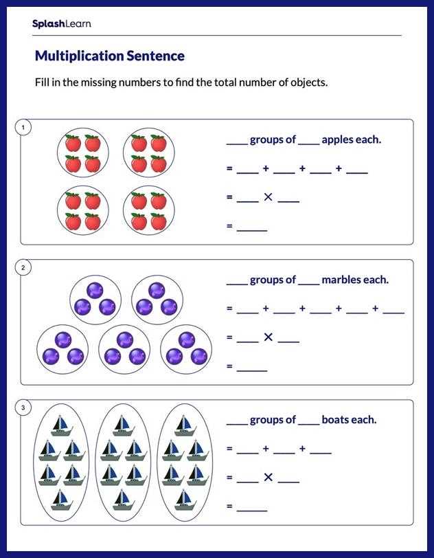 multiplication groups of worksheet
