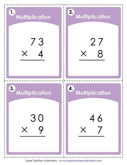 multiplication of two digit numbers worksheets