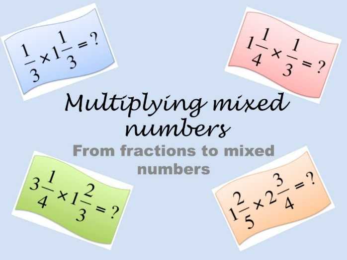 multiplying fractions and mixed numbers worksheet