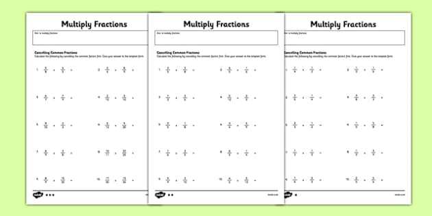 multiplying fractions cross cancelling worksheet multiplying fractions cross cancelling worksheet