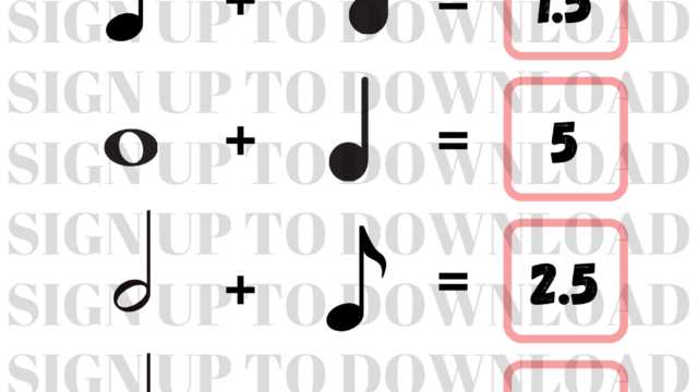 music and math worksheets