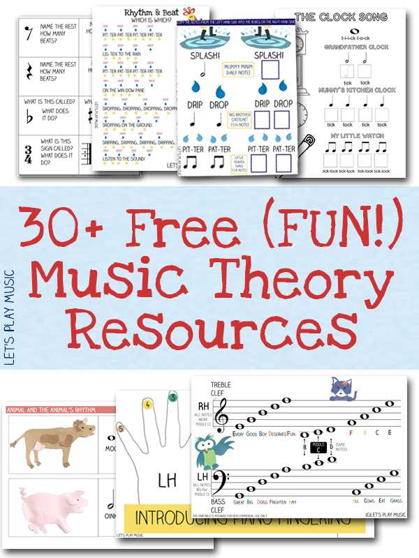 music worksheets for kids