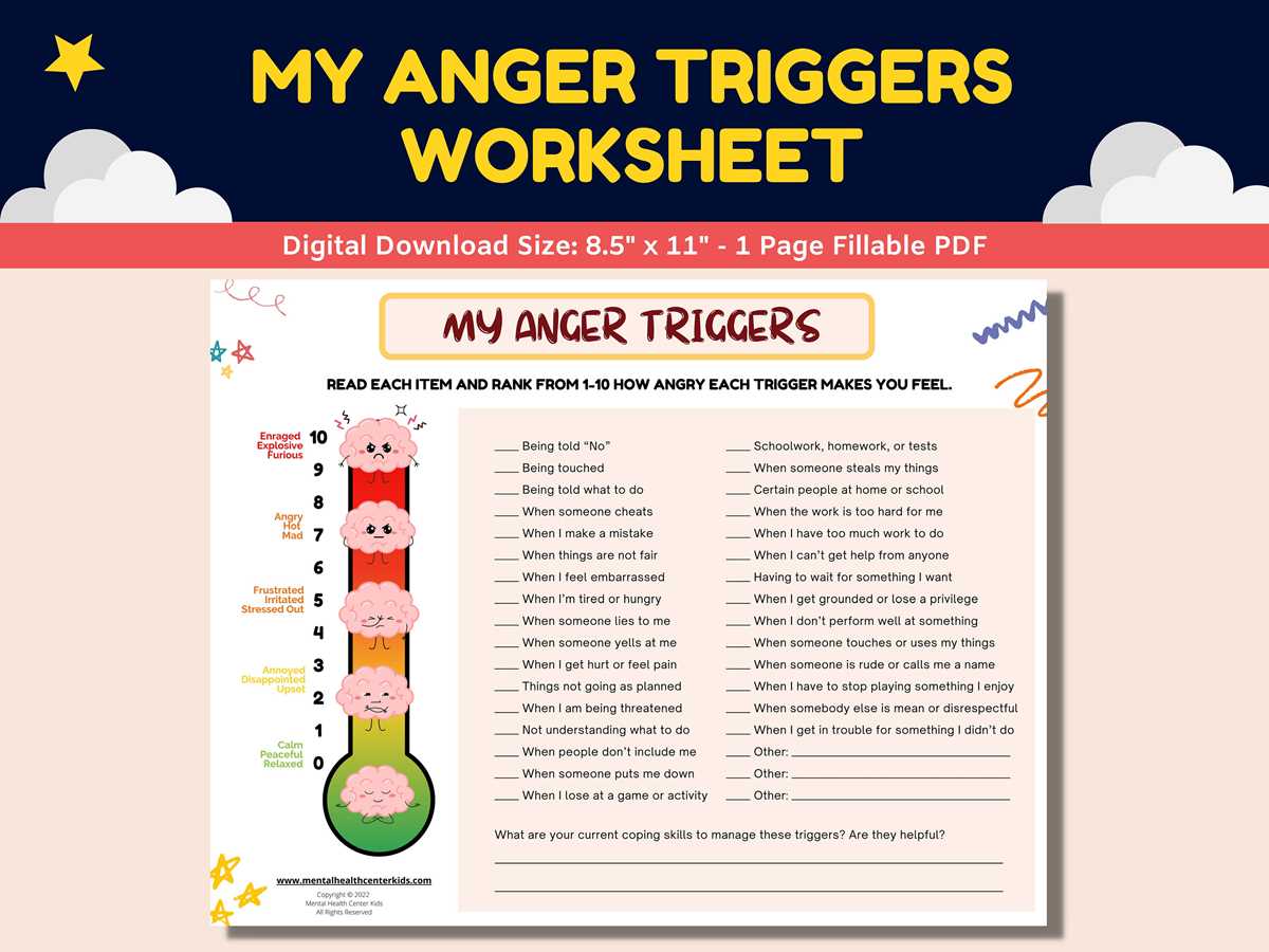 triggers worksheet