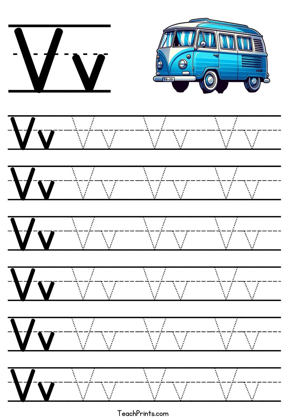 letter v worksheets for kindergarten