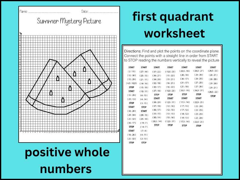 mystery graph picture worksheets