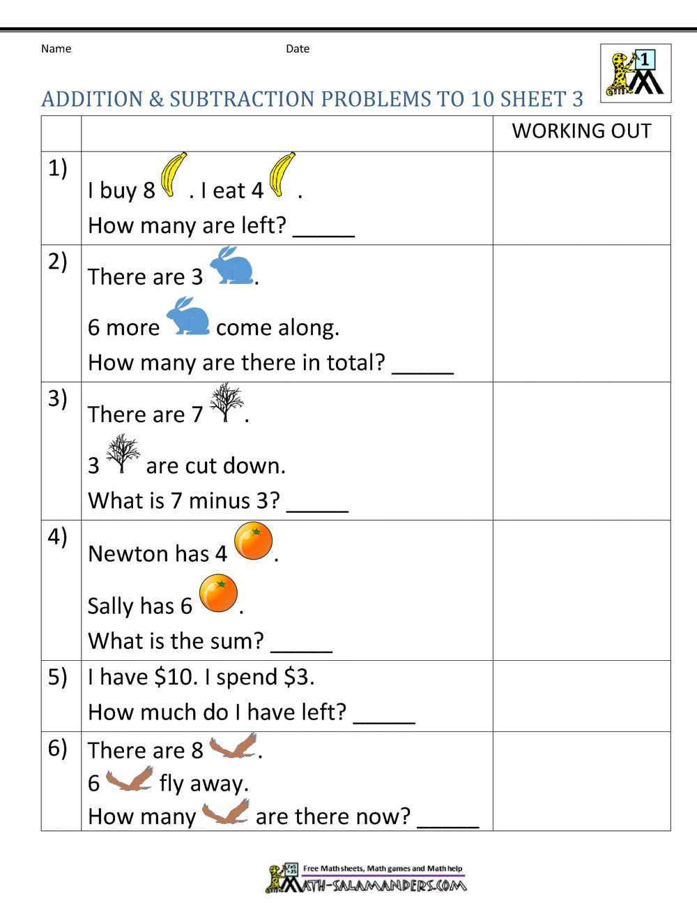adding and subtracting whole numbers word problems worksheets