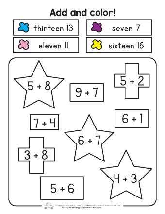 color by adding worksheets