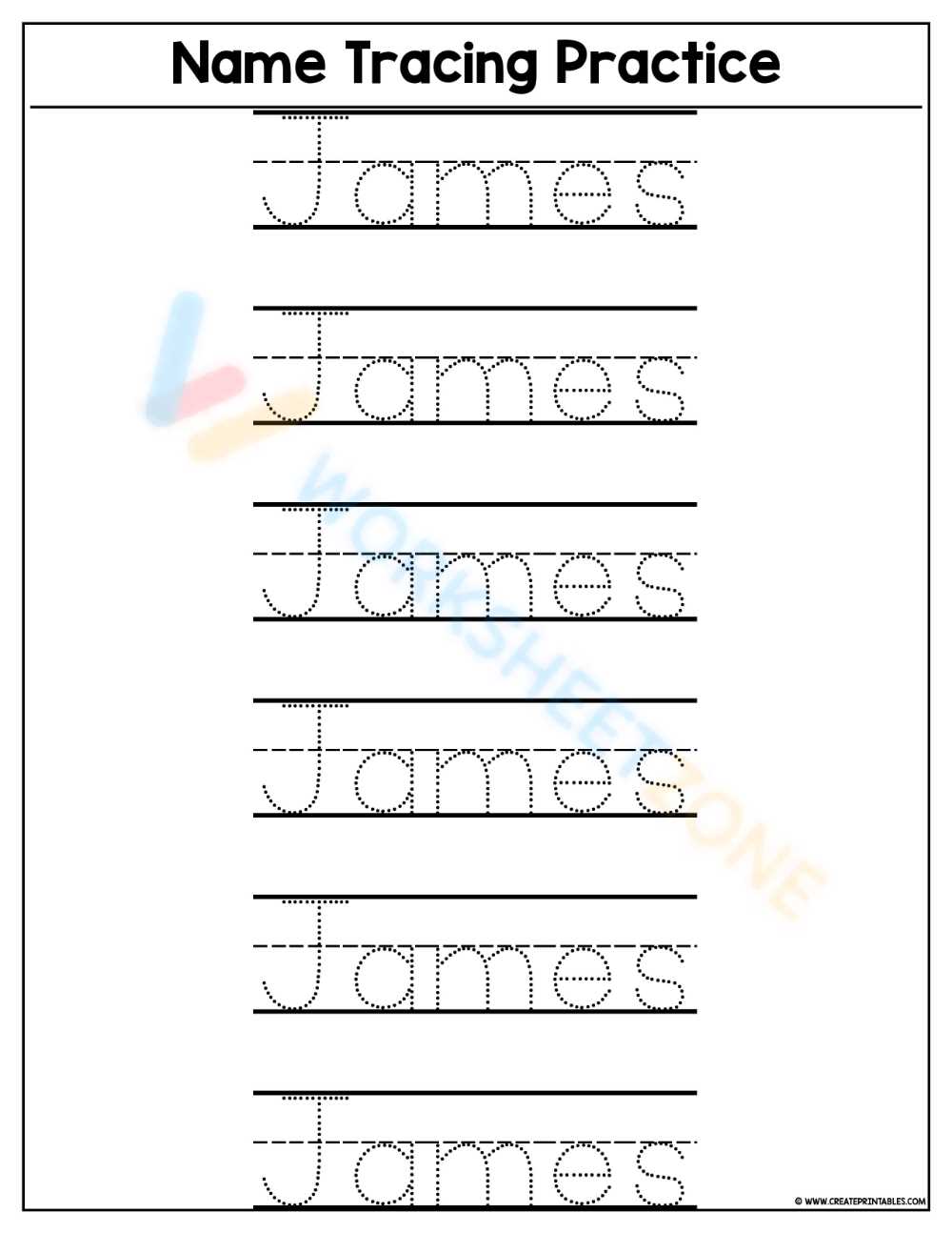 name worksheets for preschoolers