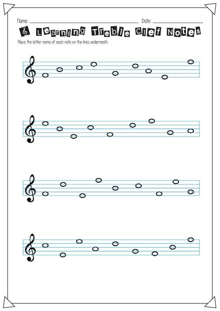 naming music notes worksheet