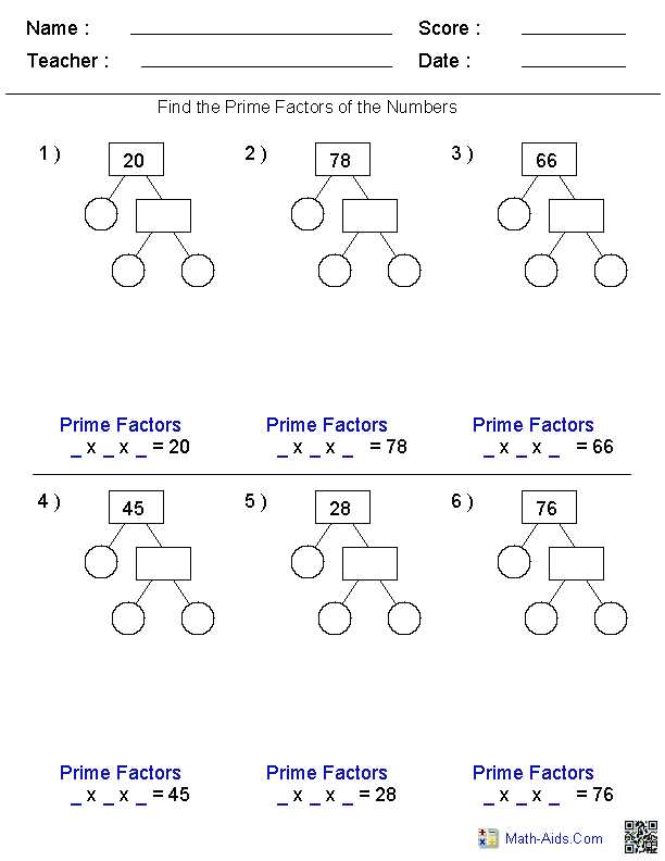 7th grade math printable worksheets