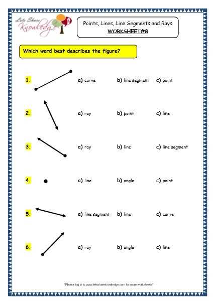 line line segment ray worksheet