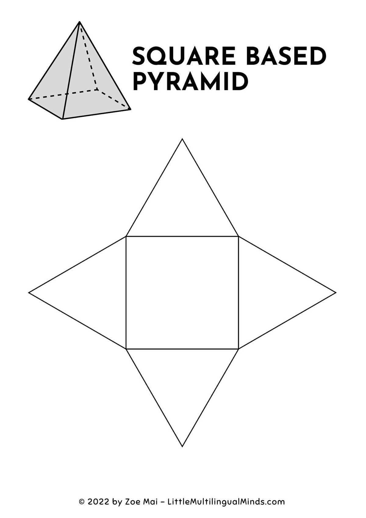 nets of 3d shapes worksheet