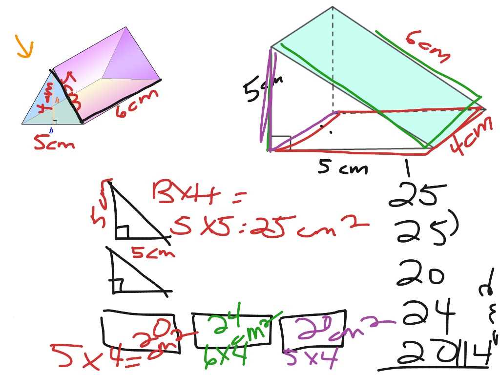 triangular prism surface area worksheet