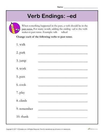 ending worksheet