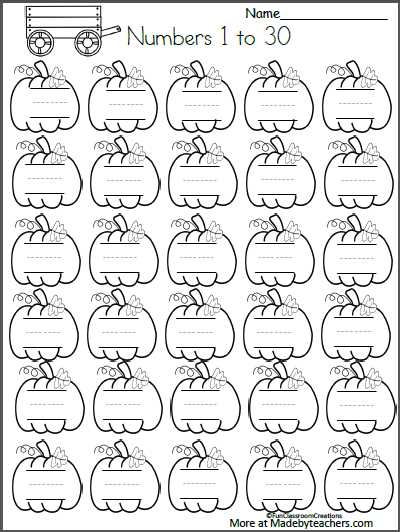 counting to 30 worksheets kindergarten