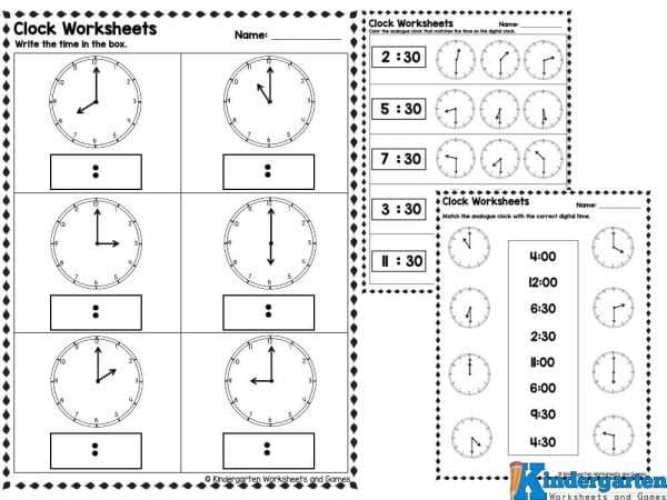 telling time clock worksheets