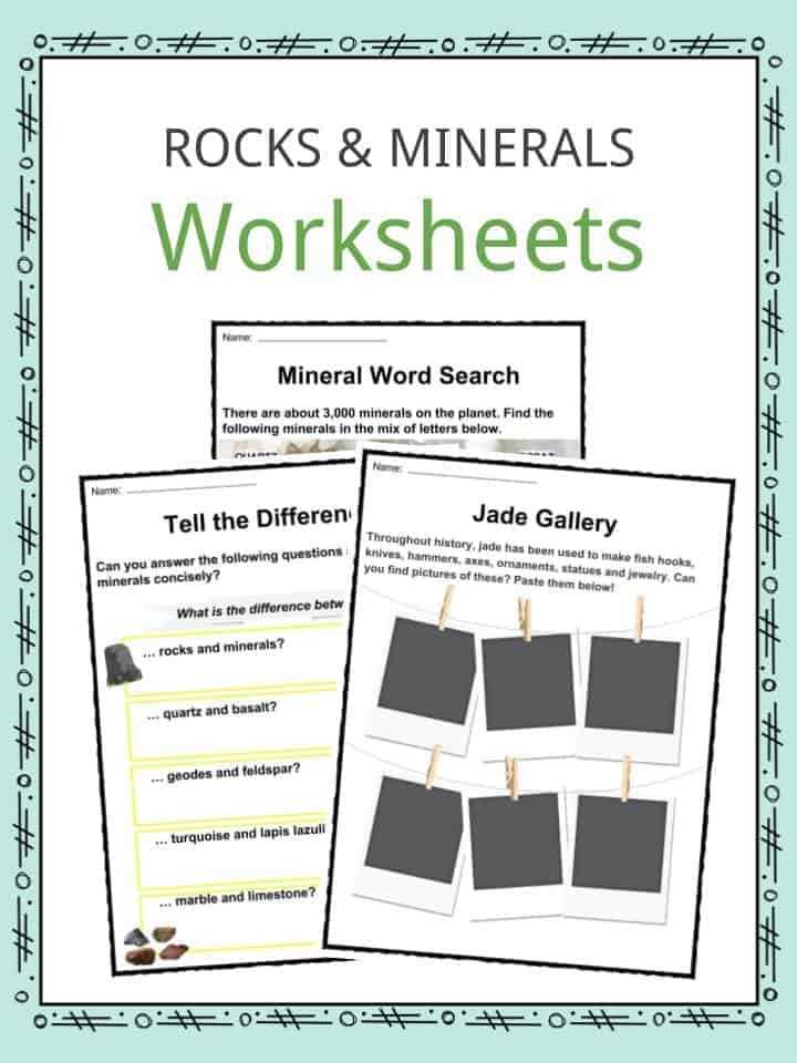 minerals worksheet