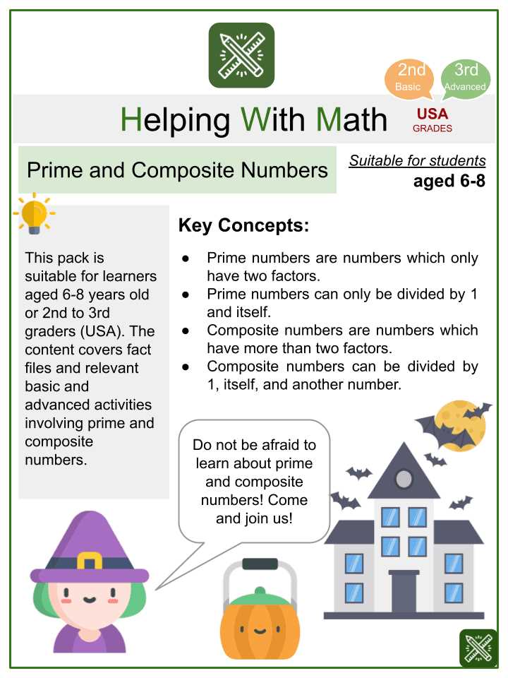 composite numbers worksheet