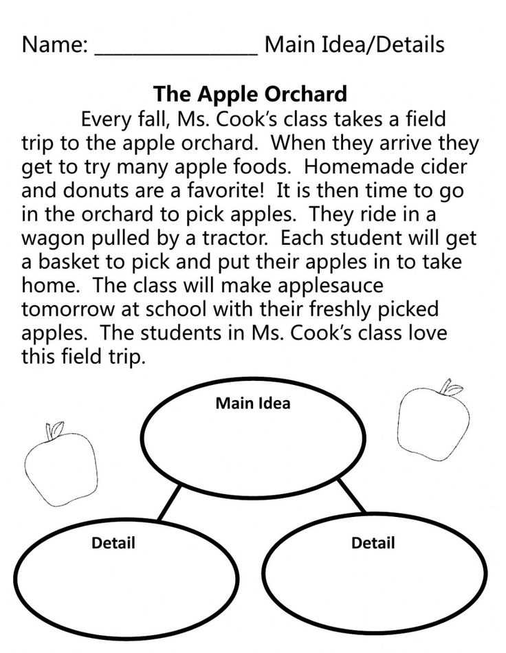 key ideas and details worksheets