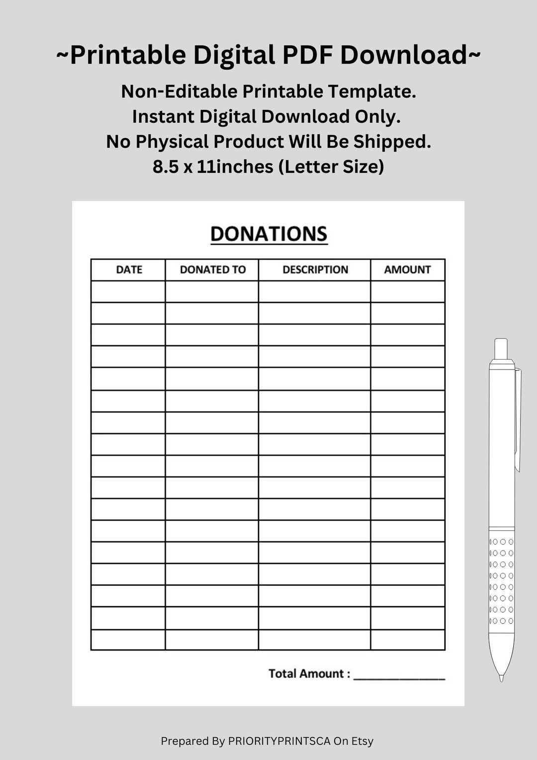 non cash donation worksheet