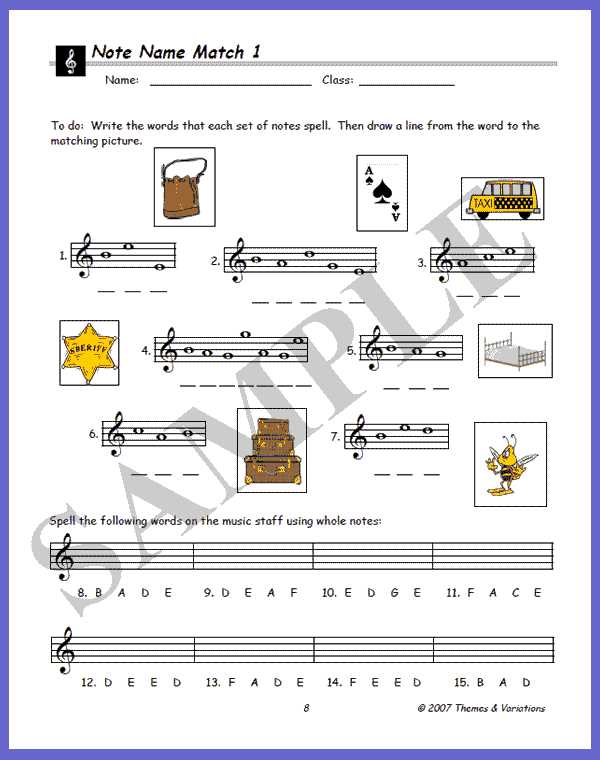 note name worksheet