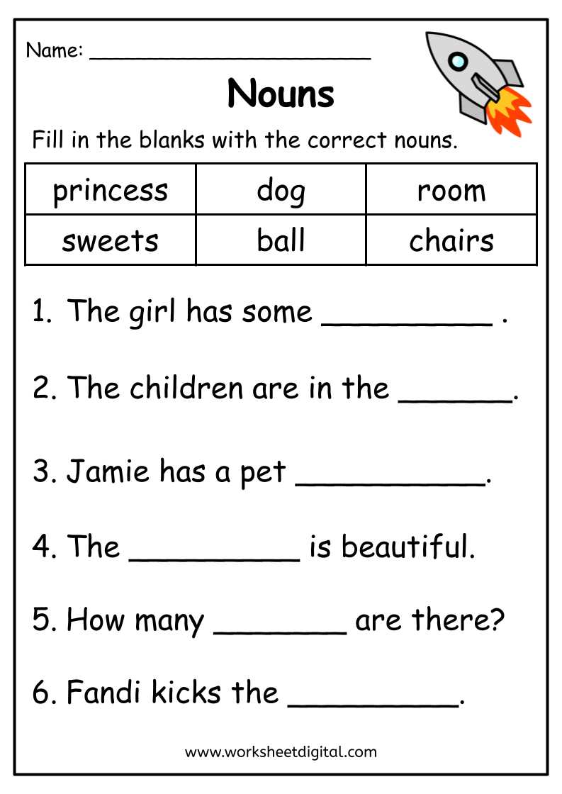 noun worksheets