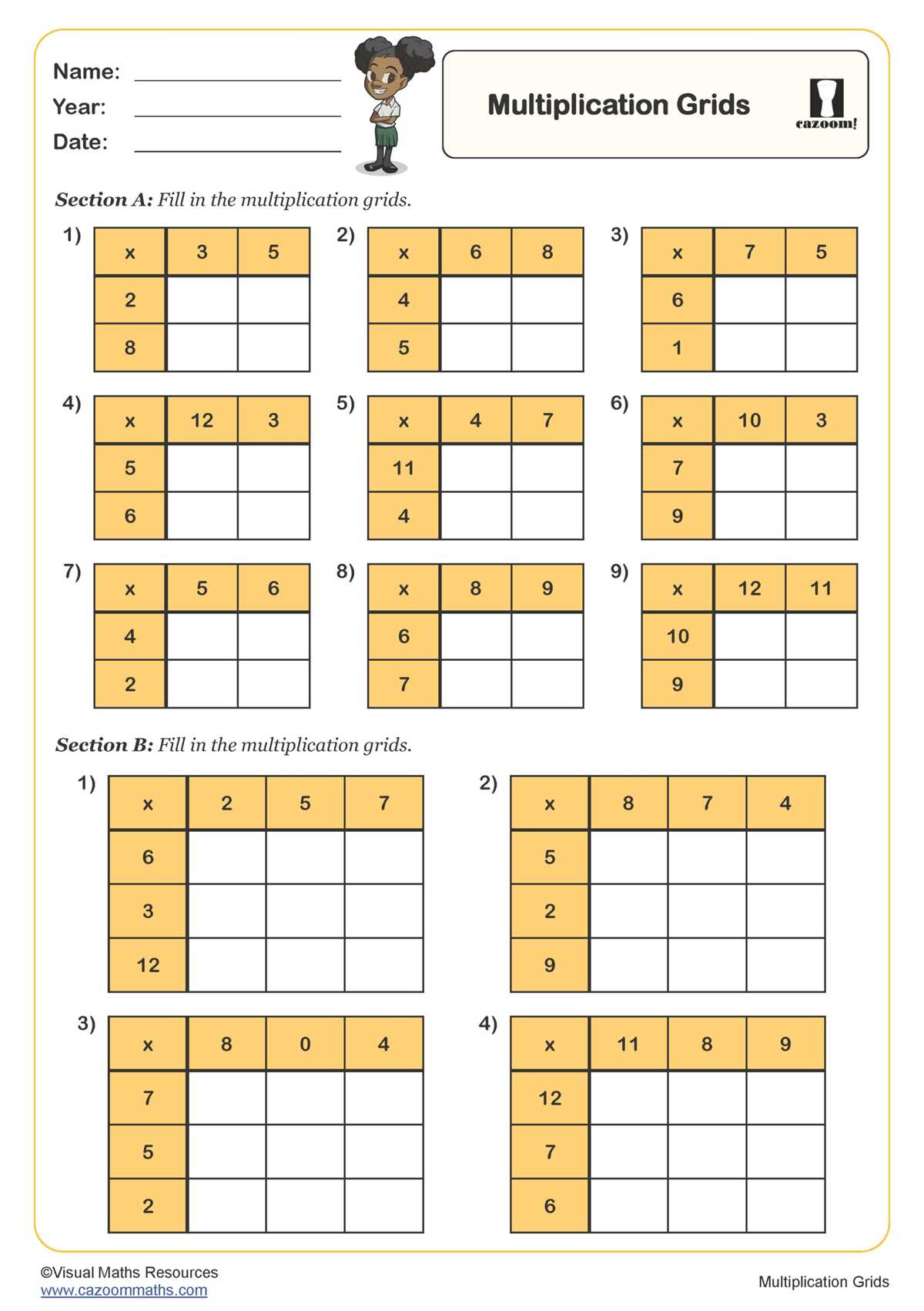 3 digit by 2 digit multiplication worksheets on grid paper