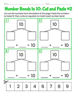 counting by 10s cut and paste worksheets