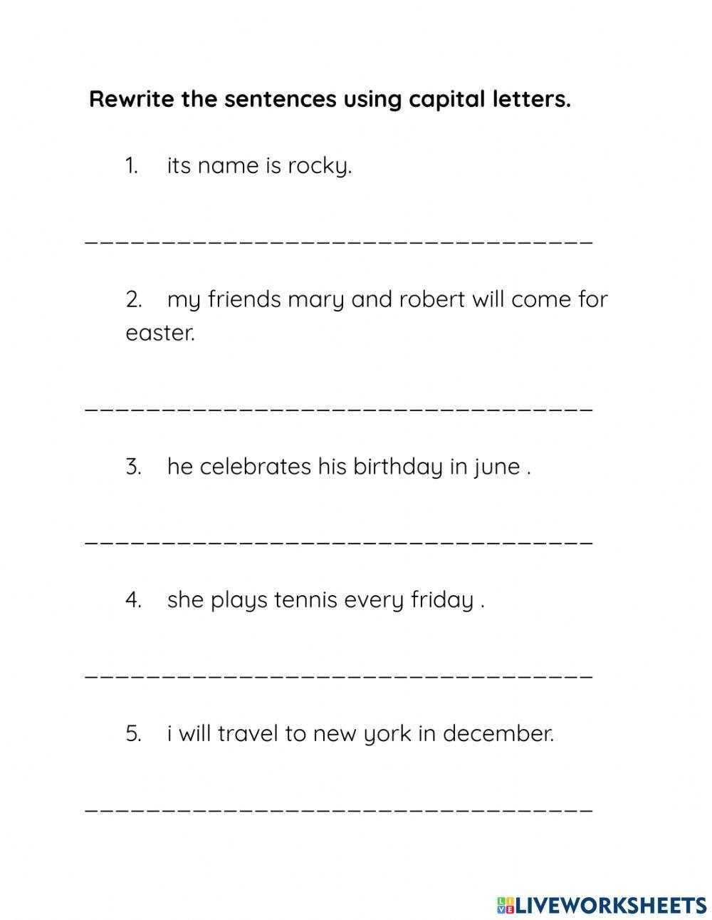capital letters worksheet ks3 capital letters worksheet ks3