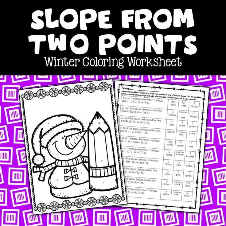 find the slope between two points worksheet