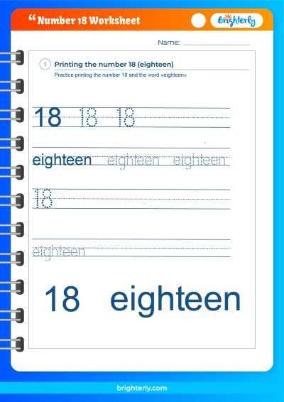 number 18 worksheets