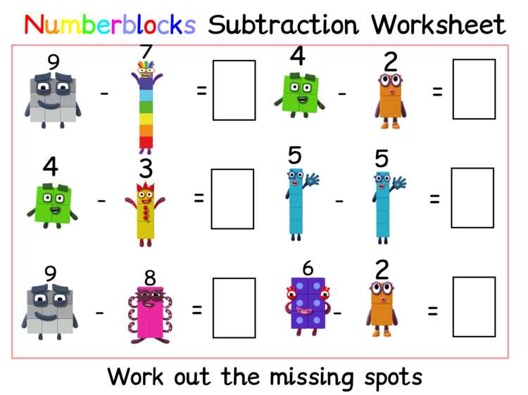 number blocks worksheet