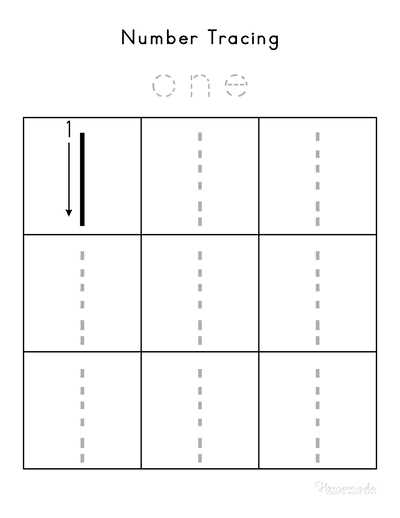 number tracing worksheets for kindergarten