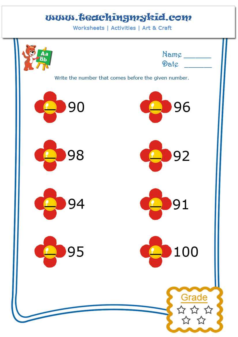 number worksheets 1 100