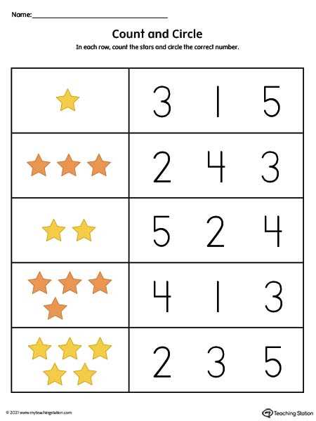 numbers worksheet preschool