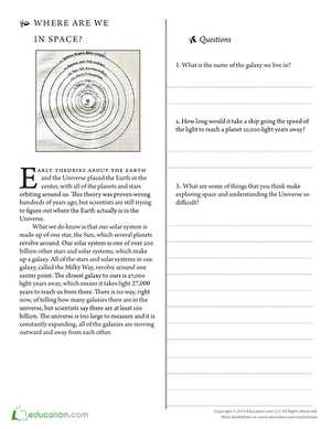earth and its neighbors worksheet