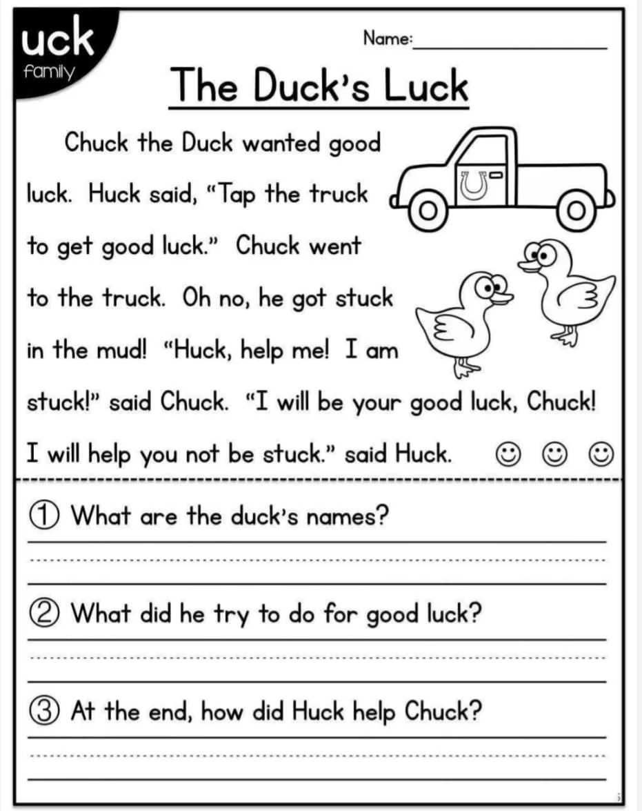 nursery reading worksheets