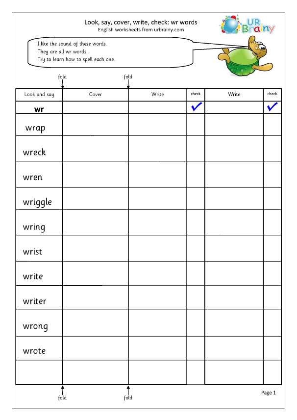 cover worksheets