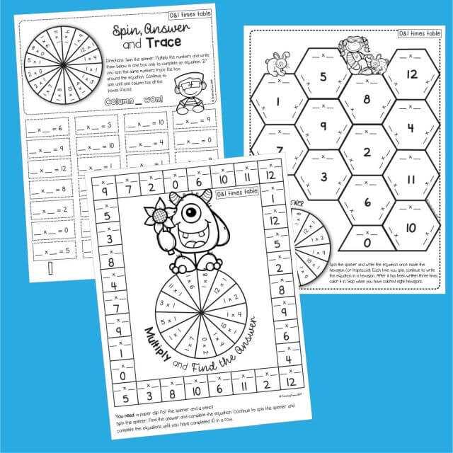 multiplication fact fluency worksheets
