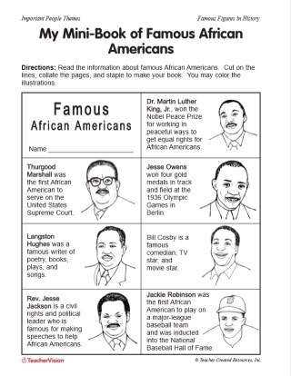black history month did you know worksheet